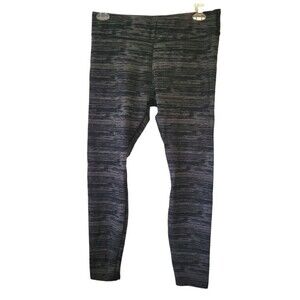 Pact Organic Cotton Gray & Black Stripe Leggings Size XL